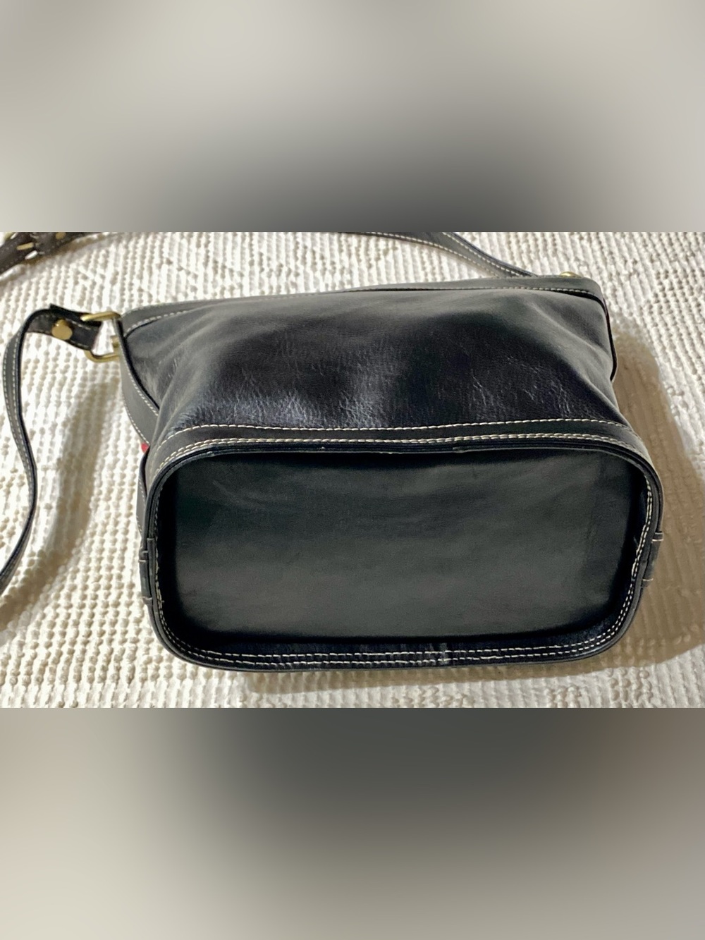 Turkish Embroidered Floral Canvas and Leather Bag in Olive with Colorful Accents - Picture 5 of 16